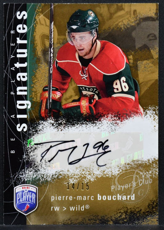 07-08 UD Be a Player Signatures Player's Club Pierre-Marc Bouchard S-PI Auto 15