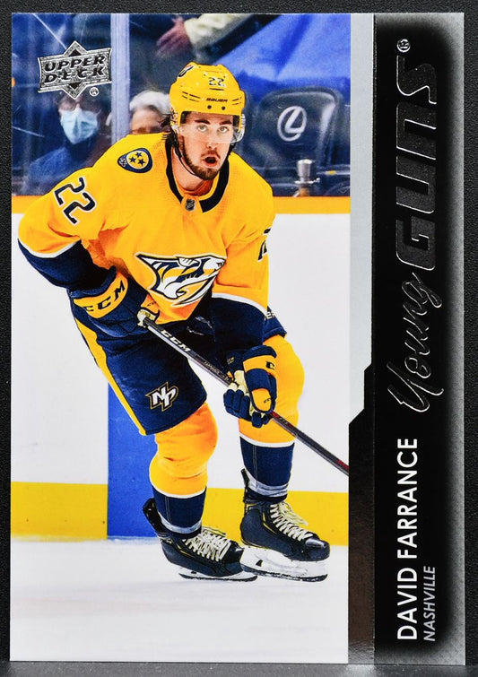 2021-22 Upper Deck Series 2 Young Guns David Farrance 468 Predators RC 3741