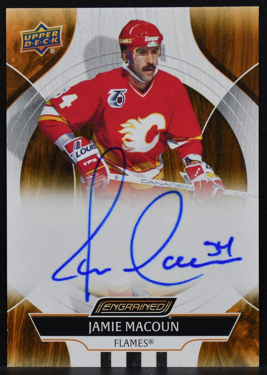 2025-26 UD Engrained Icons Auto Jamie Macoun CA-JC Calgary Flames Auto