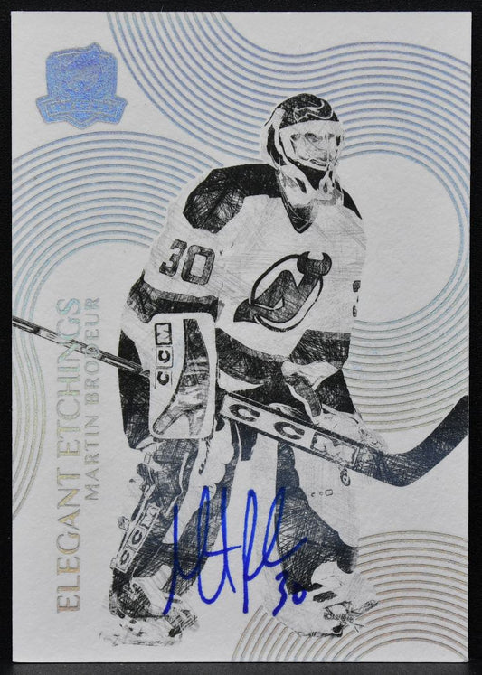 24-25 UD The Cup Elegent Etchings Auto Martin Brodeur EL-MB Devils Auto 9270