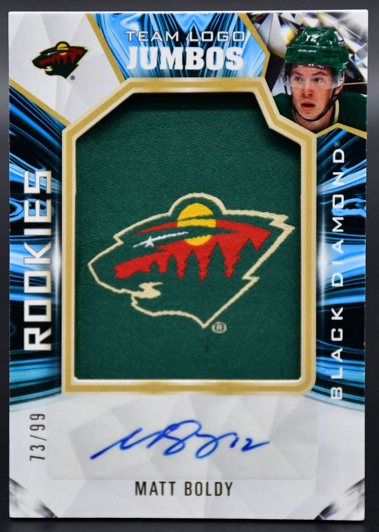 2022-23 UD Black Diamond Boldy RTL-BO Minnesota Wild RC Auto /99 Patch