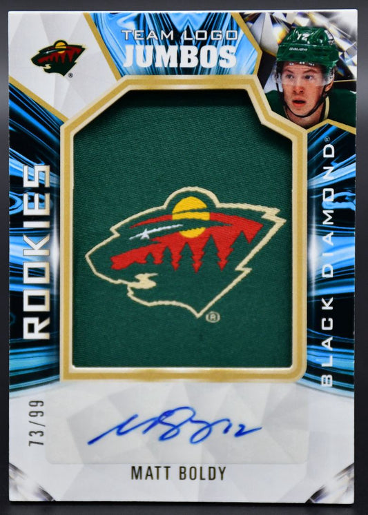 2022-23 UD Black Diamond Boldy RTL-BO Minnesota Wild RC Auto /99 Patch