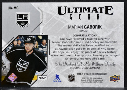 2014-15 Upper Deck Ultimate Collection Gear Marian Gaborik Kings Jersey 8931