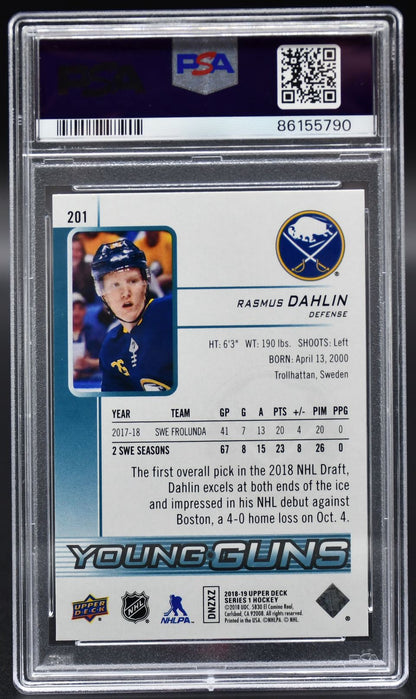 2018-19 UD Series 1 Rasmus Dahlin 201 Buffalo Sabres RC