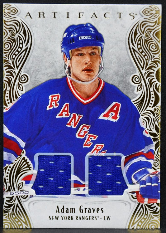 2025-26 UD Artifacts Gold Material Adam Graves 158 New York Rangers 53/99 Jersey 3286