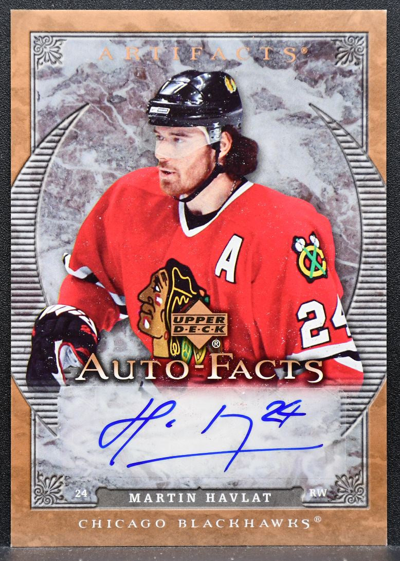 2007-08 Upper Deck Artifacts Auto-Facts Martin Havlat AF-MH Blackhawks Auto 9358