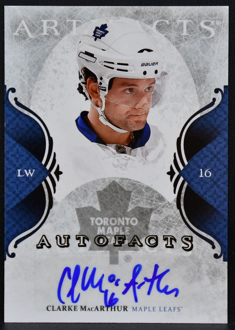 2011-12 UD Artifacts Autofacts Clarke MacArthur A-CM Maple Leafs Auto 9499