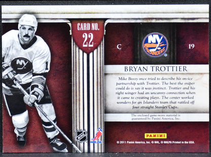 2011-12 Panini Crown Royale Mythology Jersey Trottier Islanders Jersey 8631