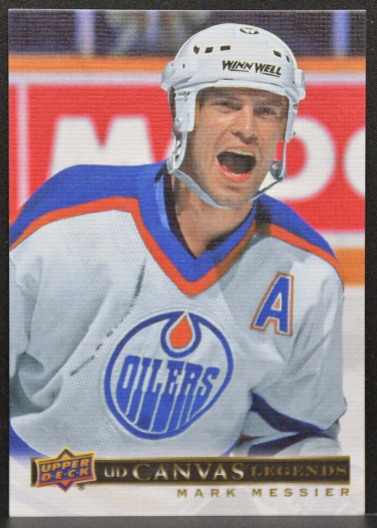 20-21 SP Signature Edition Legends UD Canvas Legends Mark Messier C-35 Oilers 6743