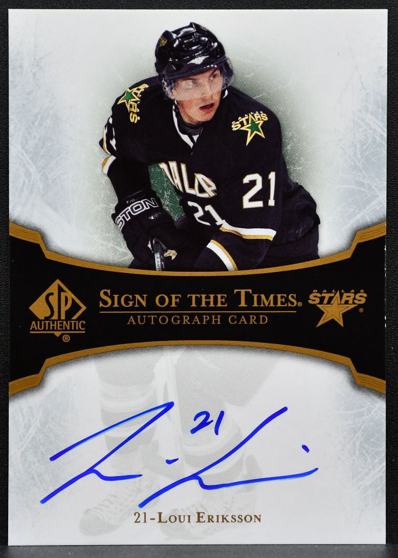 2007-08 SP Authentic Sign of the Times Loui Eriksson Dallas Stars Auto 8827