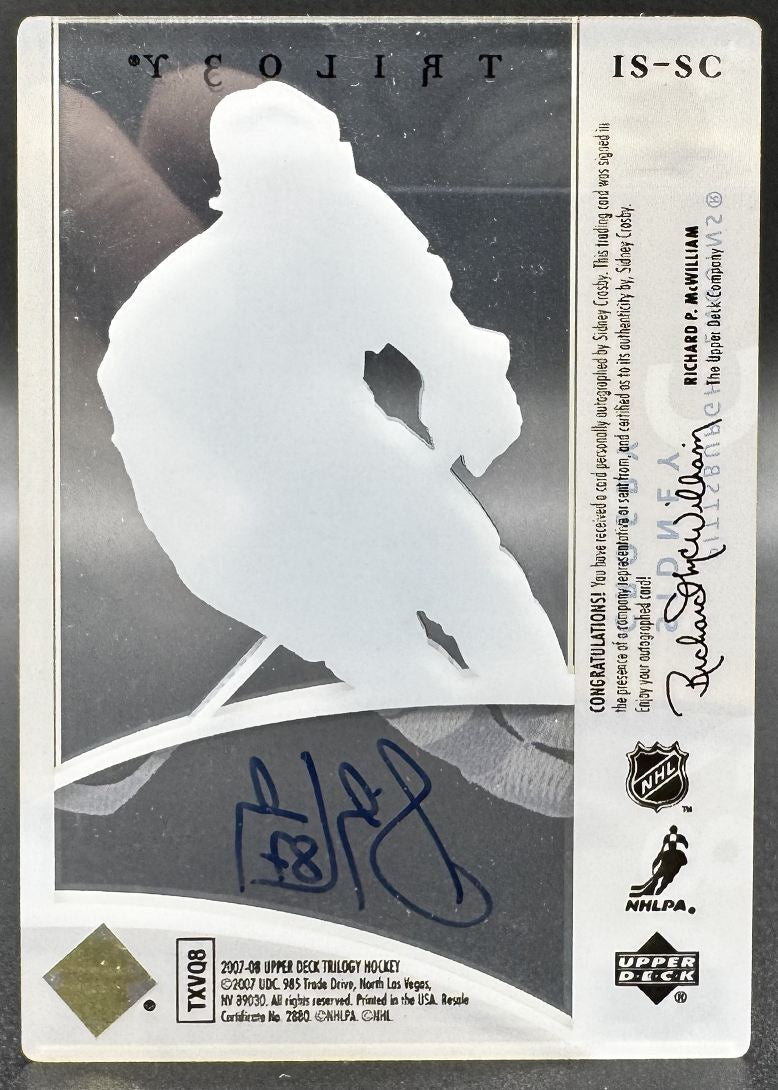 2007-08 UD Trilogy Ice Scripts Sidney Crosby IS-SC Pittsburgh Penguins AUTO