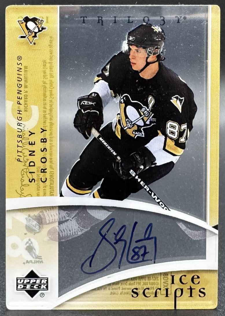 2007-08 UD Trilogy Ice Scripts Sidney Crosby IS-SC Pittsburgh Penguins AUTO