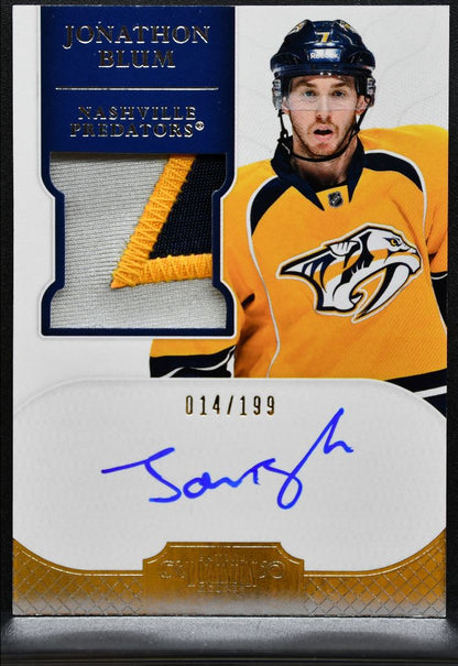 2011-12 Dominion Rookie Patches Auto Blum Predators Auto /199 Patch 1837