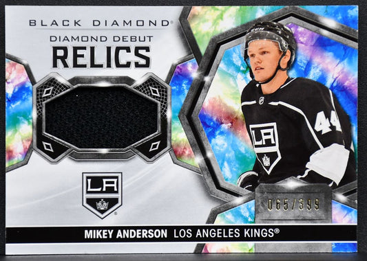 20-21 UD Black Diamond Debut Relics Mikey Anderson DD-MA Kings RC 065/399 Jersey 4480