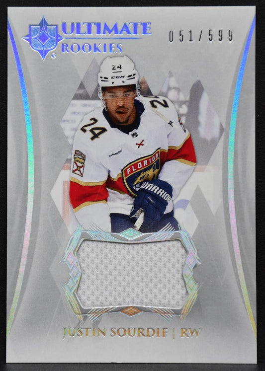 23-24 UD Ultimate Collection Jersey RCs Sourdif 130 Panthers RC /599 Jersey 2738
