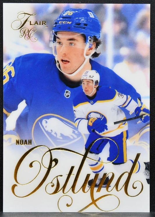 2025-26 Flair Rookie Noah Ostlund 186 Buffalo Sabres RC 3806