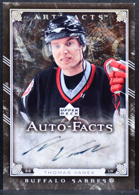 2006-07 Upper Deck Artifacts Auto-Facts Thomas Vanek Buffalo Sabres Auto 4019