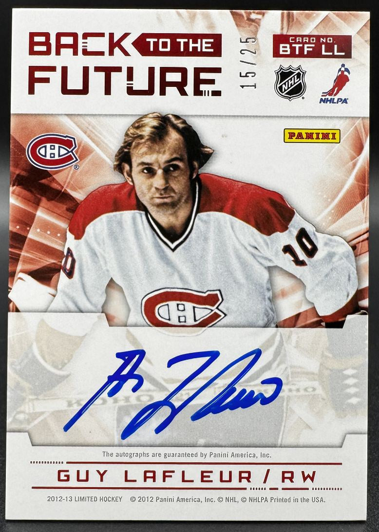 2012-13 Retour vers le futur Lafleur / Leblanc Canadiens de Montréal Auto /25