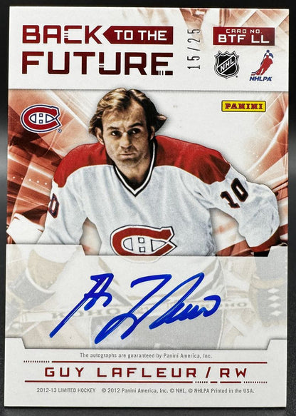 2012-13 Retour vers le futur Lafleur / Leblanc Canadiens de Montréal Auto /25