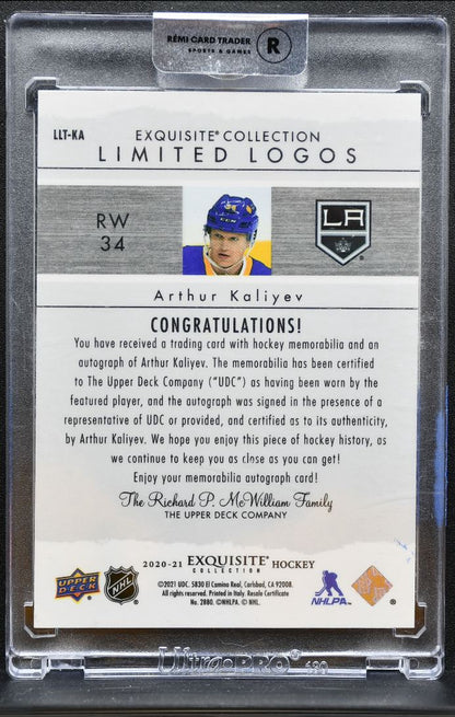 2020-21 UD Cup Exquisite 03-04 Limited Logos Kaliyev Kings Auto /50 Patch 4267