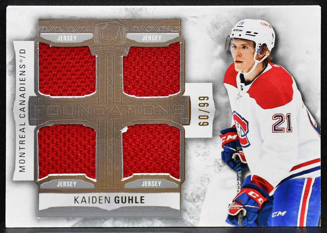 2023-24 UD The Cup Foundations Kaiden Guhle F-KG Canadiens 60/99 Jersey 3718