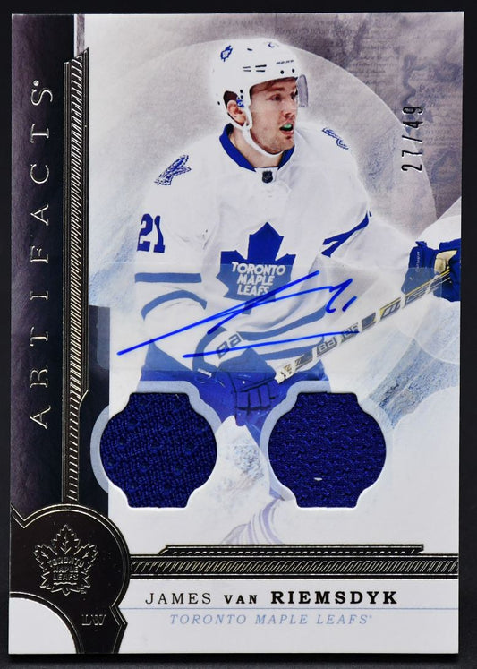 2016-17 UD Artifacts Jersey Auto James van Riemsdyk 49 Auto 27/49 Jersey