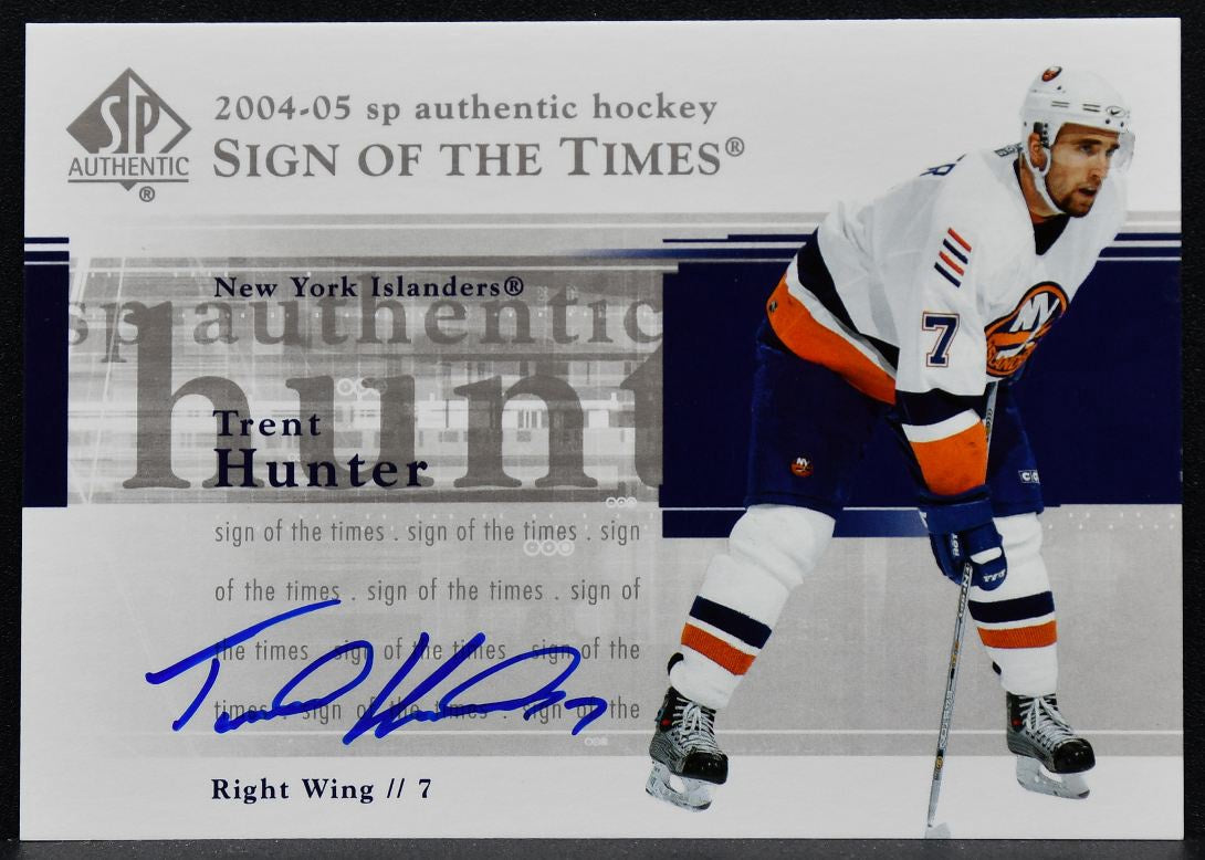 2004-05 SP Authentic Sign of the Times Trent Hunter ST-TH Auto 9620