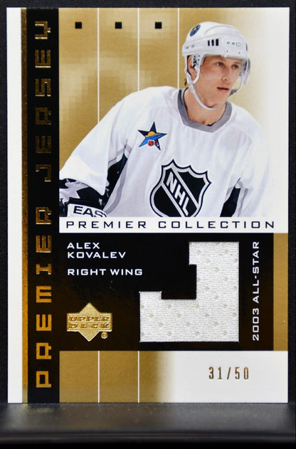 2002-03 UD Premier Collection Jerseys Gold Alex Kovalev 31/50 Jersey 7030