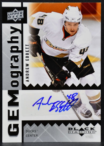 2009-10 Upper Deck Black Diamond Gemography Andrew Ebbett GAE Auto 3771