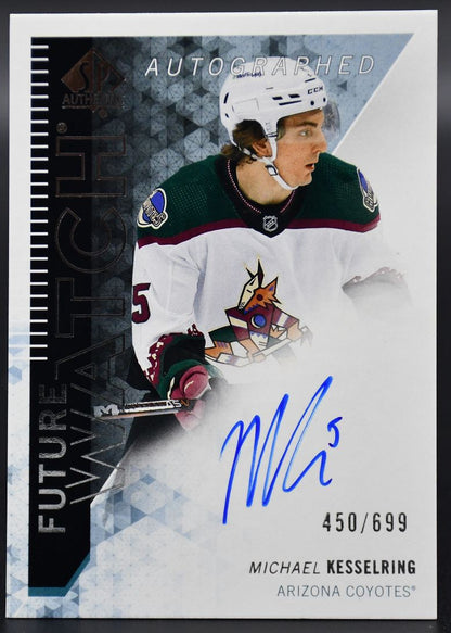 2023-24 SP Authentic Michael Kesselring RFWA-MI Arizona Coyotes RC Auto 450/699