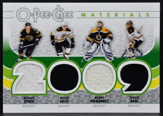 2009-10 OPC Materials Fernandez/Ryder/Lucic/Rask Jersey 8319