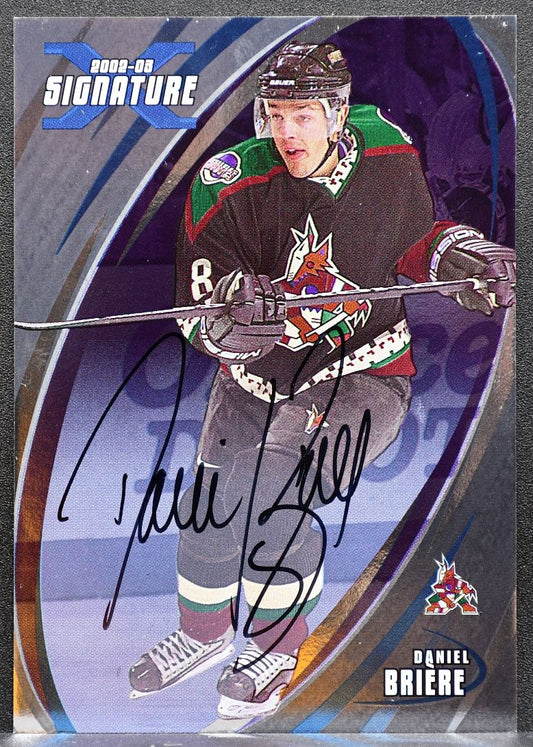 2002-03 In The Game Signature Series Daniel Briere 089 Arizona Coyotes Auto 7774