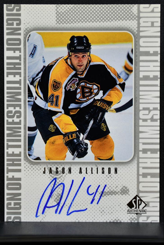 1999-100 SP Authentic Sign of the Times Jason Allison Auto 0599