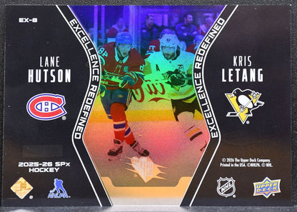 2025-26 SPx Excellence Redefined Hutson / Letang Canadiens / Penguins 9942