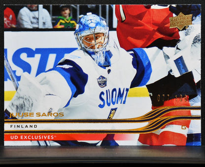 2025-26 Upper Deck Extended Series UD Exclusives Juuse Saros 077/100 1945