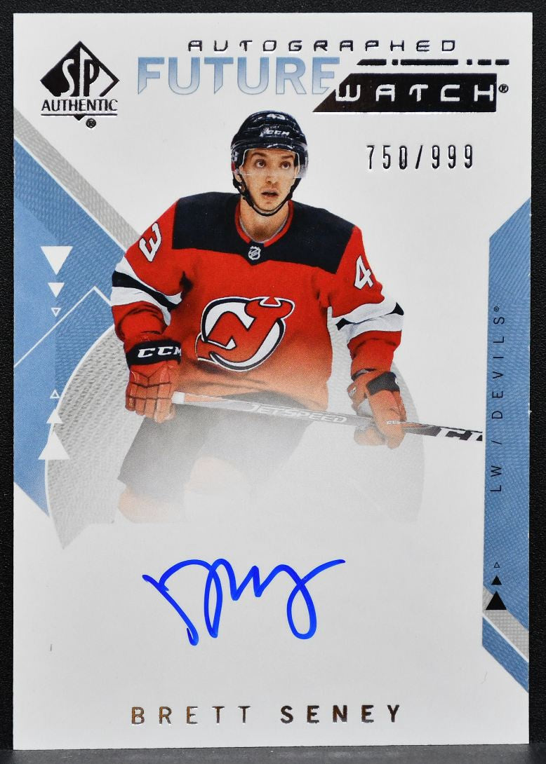 2018-19 SP Authentic Future Watch Auto Brett Seney Devils RC Auto 750/999 8160