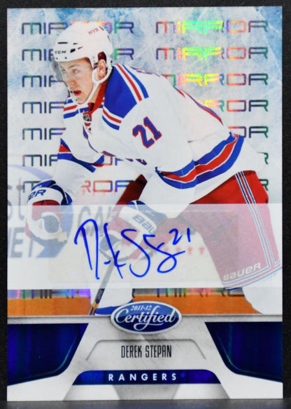 2011-12 Panini Certified Mirror Blue Signatures Derek Stepan Auto 44/99 3999
