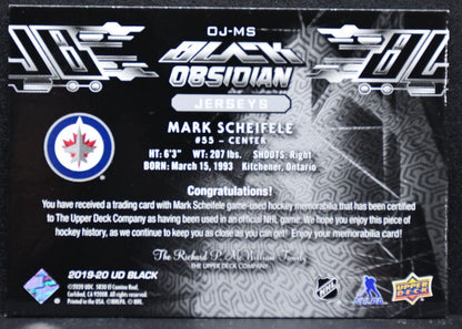 2019-20 Upper Deck Black Obsidian Jerseys Mark Scheifele OJ-MS Jets Jersey 5498