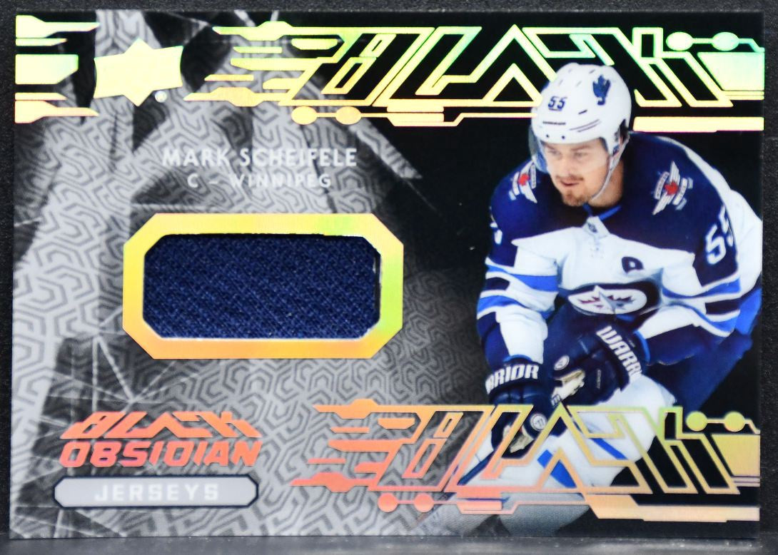 2019-20 Upper Deck Black Obsidian Jerseys Mark Scheifele OJ-MS Jets Jersey 5498