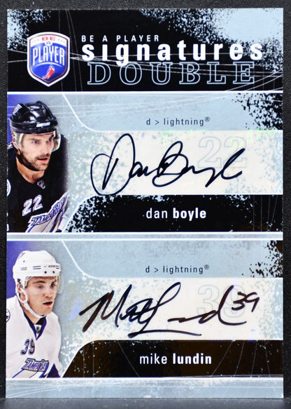 2007-08 UD Be a Player Signatures Duals Dan Boyle/Mike Lundin Auto 6440