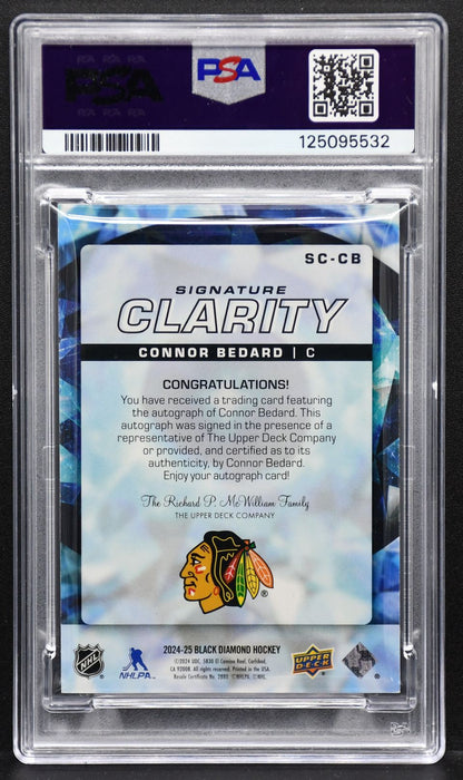 24-25 UD Black Diamond Signature Clarity Spectrum Connor Bedard SC-CB Auto /10