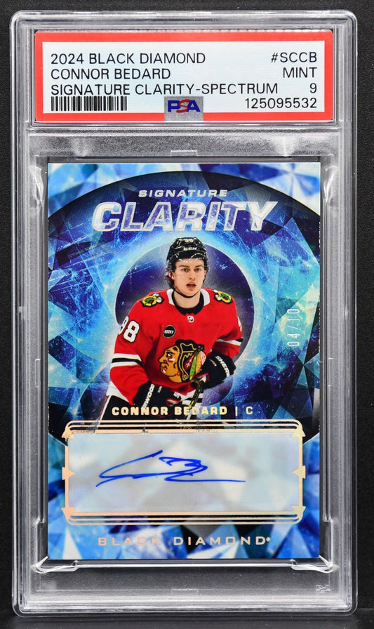 24-25 UD Black Diamond Signature Clarity Spectrum Connor Bedard SC-CB Auto /10