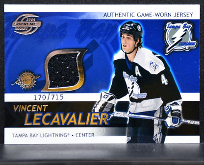 2003-04 Pacific Supreme Jersey Vincent Lecavalier Lightning 170/715 Jersey 2226