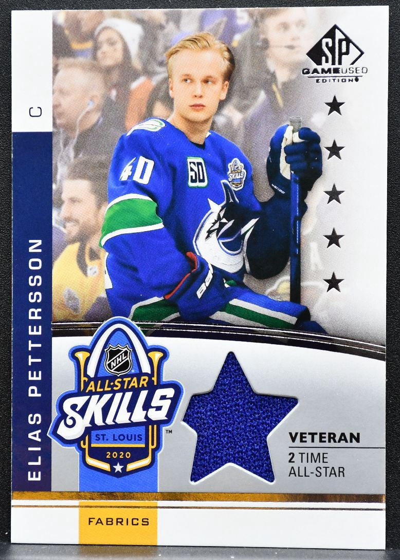 2020-21 SP Game Used 2020 NHL All-Star Skills Fabrics Pettersson Jersey 5284