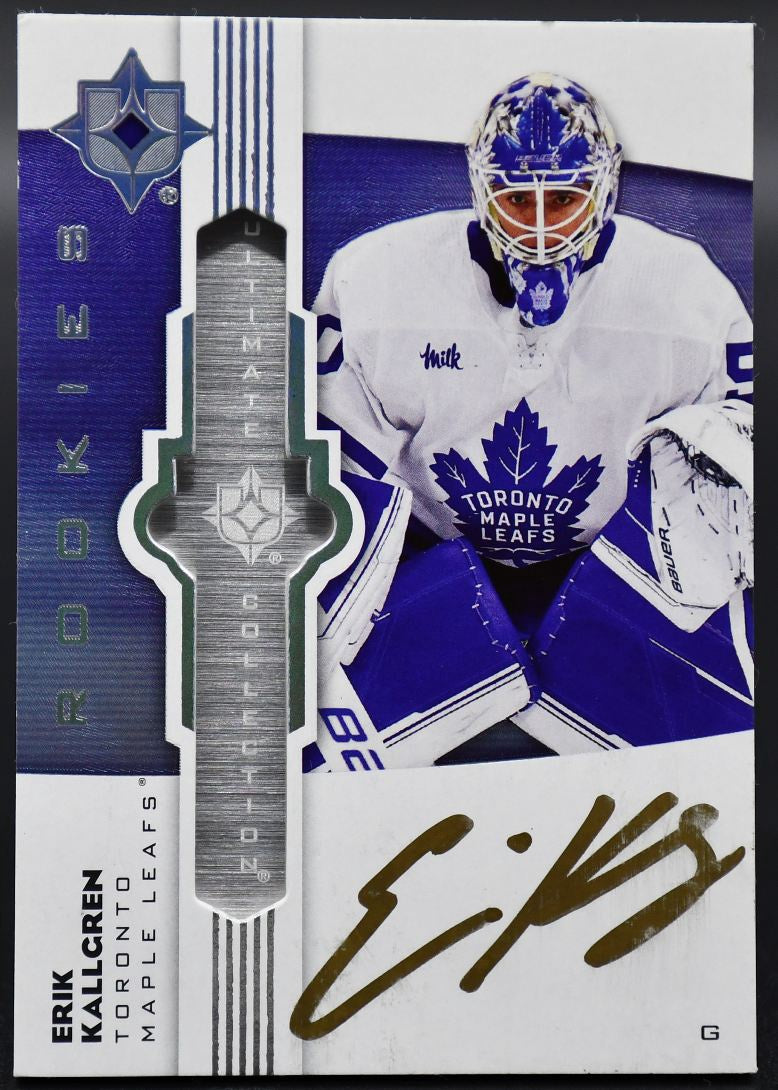 2022-23 UD Ultimate Collection Erik Kallgren UE-EK Toronto Maple Leafs RC Auto