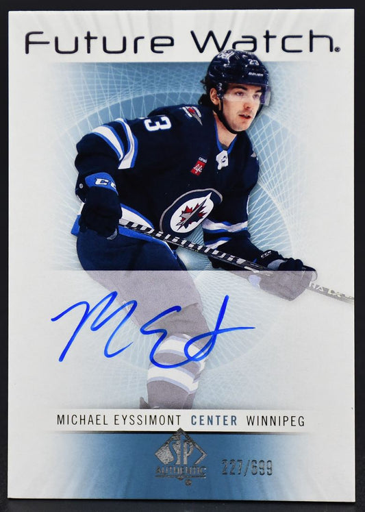 2022-23 SP Authentic Michael Eyssimont RFWA-ME Winnipeg Jets RC Auto 227/699
