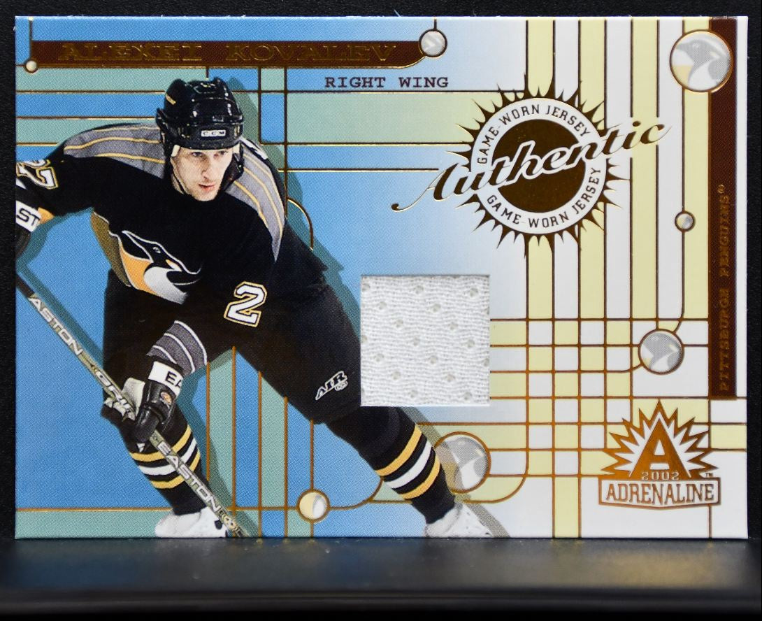 2001-02 Pacific Adrenaline Jersey Alexei Kovalev Pittsburgh Penguins Jersey 5852