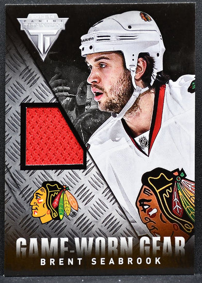 2013-14 Panini Titanium Game-Worn Gear Brent Seabrook Blackhawks Jersey 5291