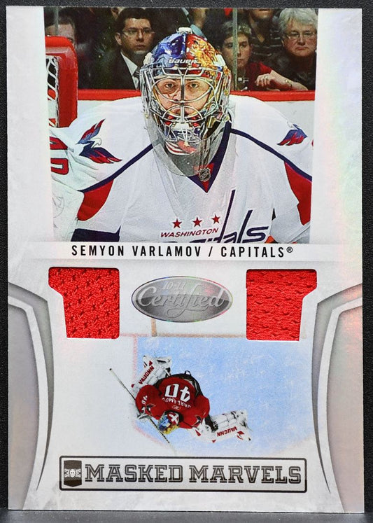 2010-11 Panini Certified Masked Marvels Jersey Varlamov 40/99 Jersey 5024