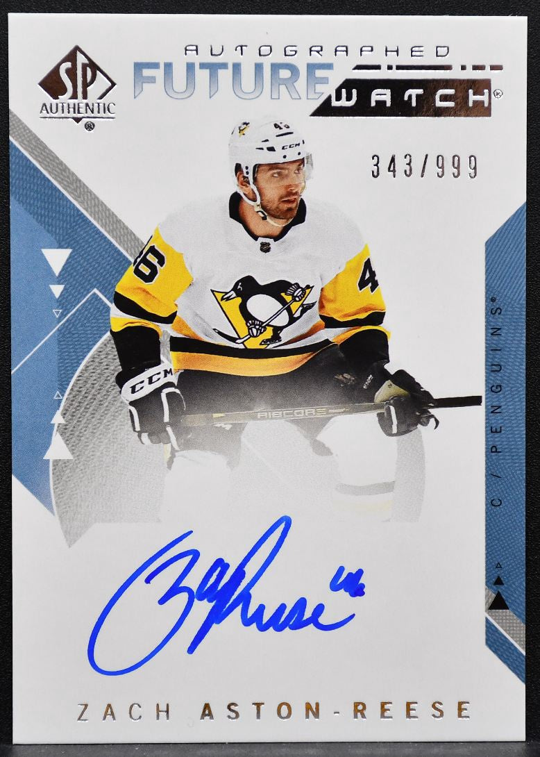 2018-19 SP Authentic Future Watch Auto Zach Aston-Reese RC Auto 343/999 1346